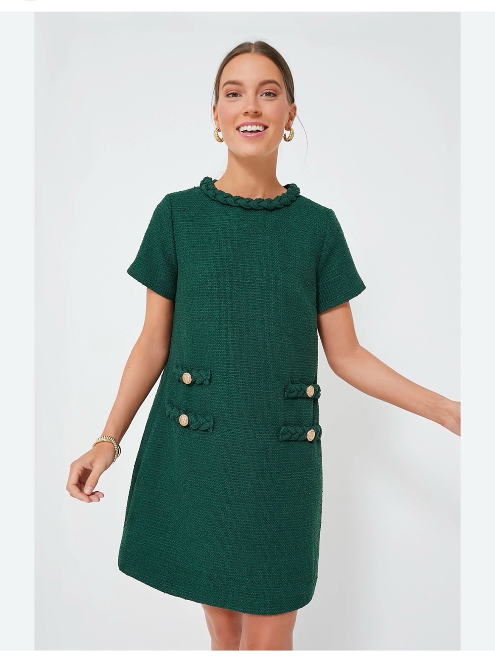 TUCKERNUCK
Hunter Green Tweed Jackie Dress